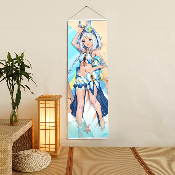 Genshin Impact Mualani girlfriend Anime Digital Printing Wall Scroll