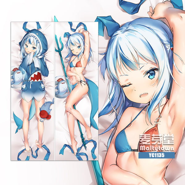 Hololive Gawr Gura Dakimakura Pillow Cover YC1135 YC1136