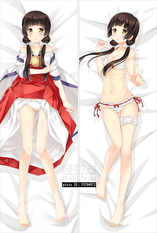 Kuma Miko Girl Meets Bear Dakimakura Pillow Cover Sexy Girl Machi Amayadori YC0561 YC0562