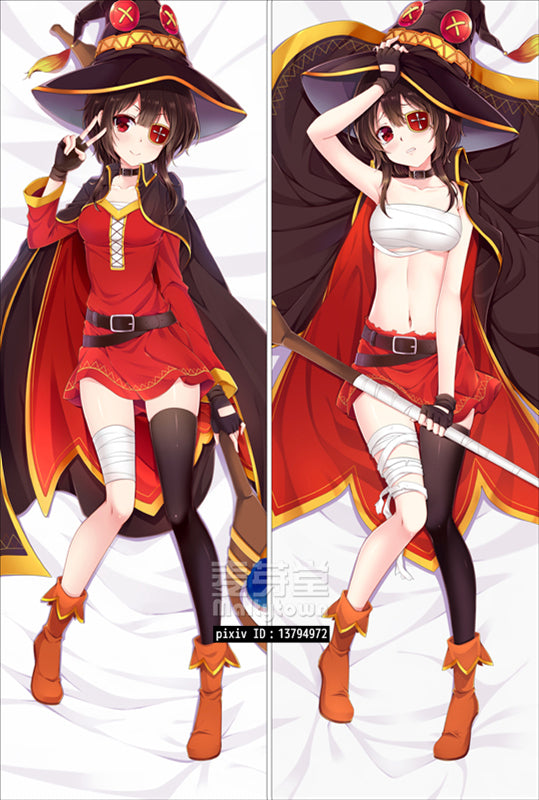 Megumin God's Blessing on This Wonderful World Dakimakura Pillow Cover Sexy pose YC0535 YC0536