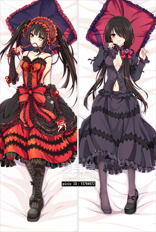 Date A Live Dakimakura Pillow Cover sexy pose barefeet Tokisaki Kurumi YC0484 YC0485