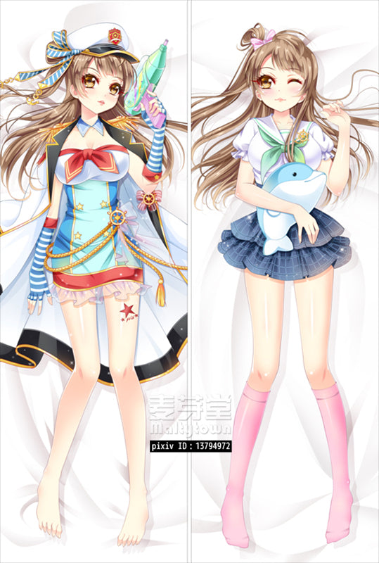 Love Live Dakimakura Pillow Cover sexy pose Minami Kotori YC0470 YC0471