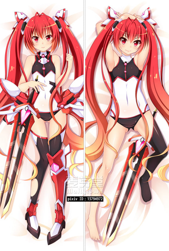 Gonna be the Twin-Tail Tail Red Sōji Mitsuka Dakimakura Body Pillow Cover YC0320 YC0321