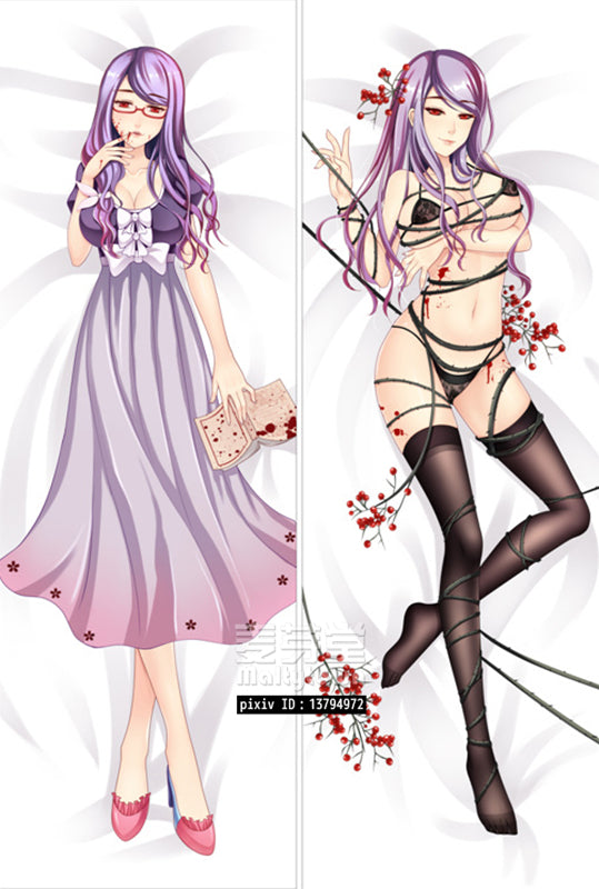 Tokyo Ghoul Rize Kamishiro Dakimakura Body Pillow Cover Naked Girl YC0295 YC0296