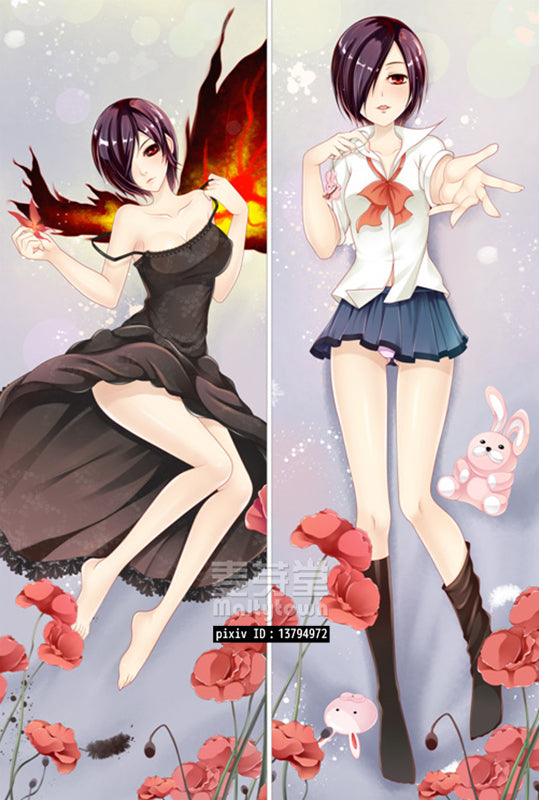 Tokyo Ghoul Touka Kirishima Dakimakura Body Pillow Cover Naked Girl YC0290 YC0291