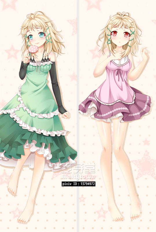 Tina Sprout Black Bullet bare feet Dakimakura Body Pillow Cover Cute Girl YC0278 YC0279