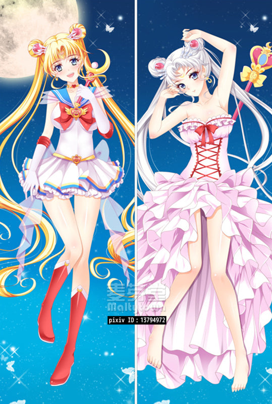 Pretty Soldier Sailor Moon Dakimakura Body Pillow Cover Cute Girl Sailor Moon YC0274 YC0275