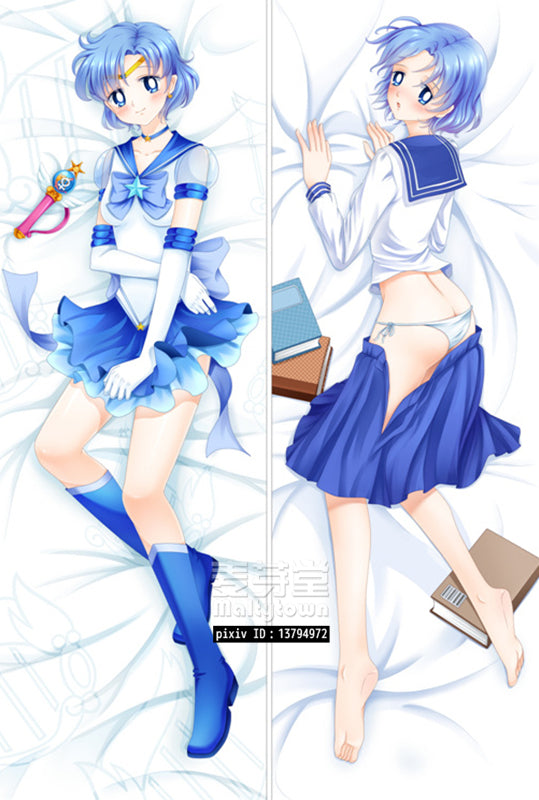 Pretty Soldier Sailor Moon Dakimakura Body Pillow Cover Cute Girl mizuno ami YC0270 YC0271