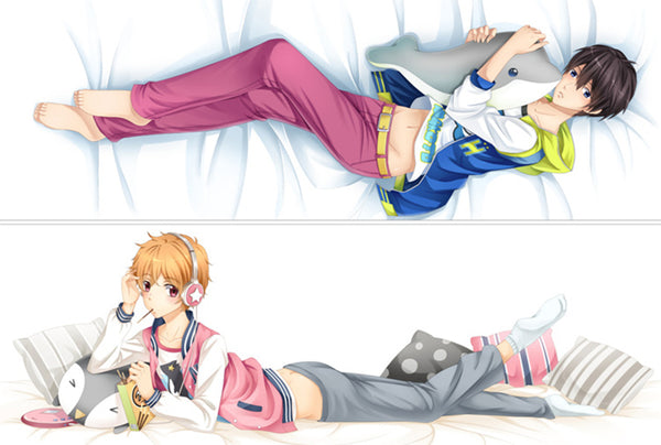 Free!  Sexy Pose Boy Makoto Tachibana Sleeping Body Pillow Cover YC0268