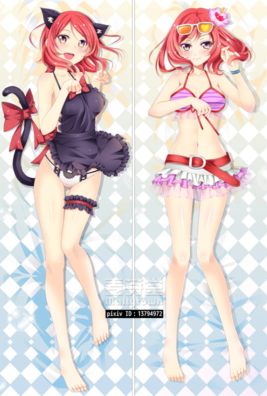 Love Live Nishikino Maki Dakimakura Body Pillow Cover Cute Girl YC0258 YC0259