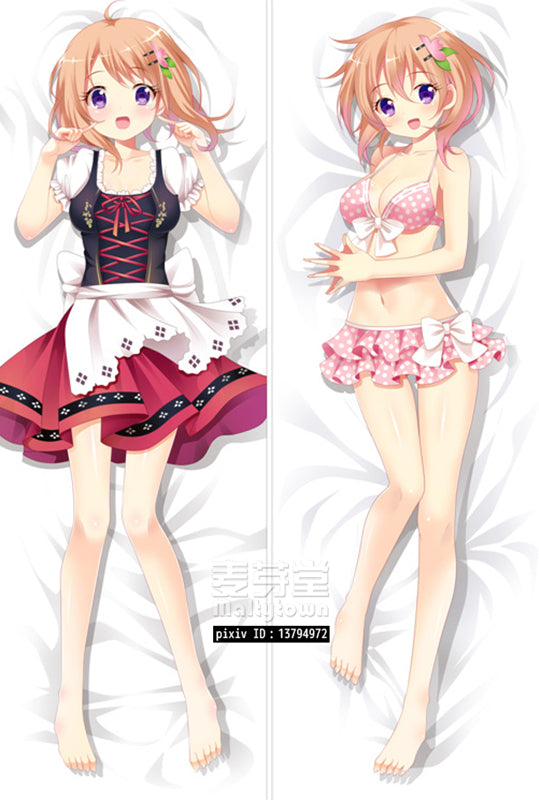 Rabbit House Is the order a rabbit Dakimakura Body Pillow Cover Cute Girl YC0217 YC0218