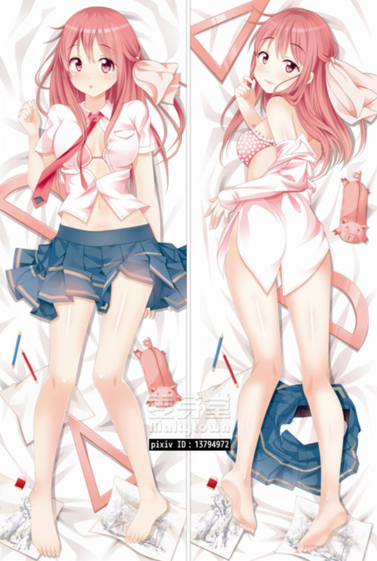 Haruka Takayama Sakura Trick Dakimakura Body Pillow Cover Cute Girl YC0195 YC0196