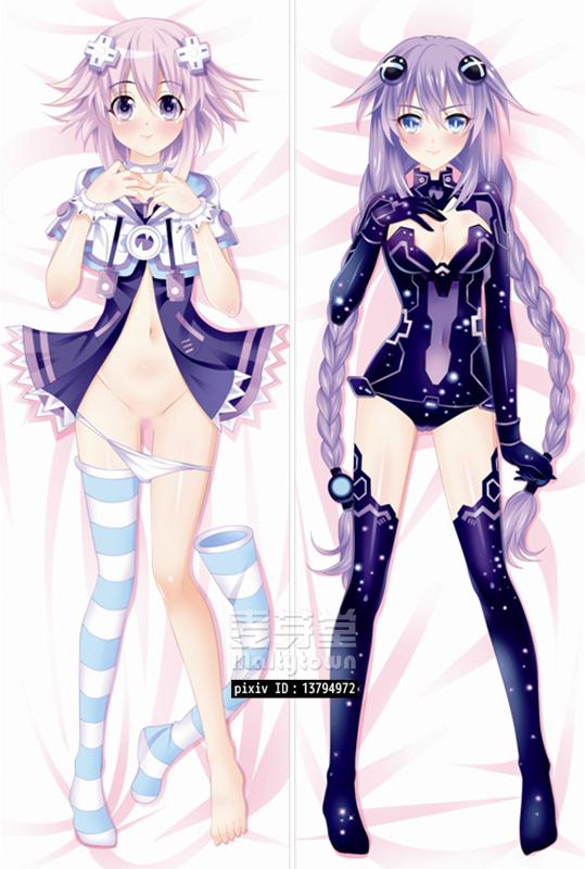 Hyperdimension Neptunia Dakimakura Body Pillow Cover HDN Purple Heart YC0121 YC0122