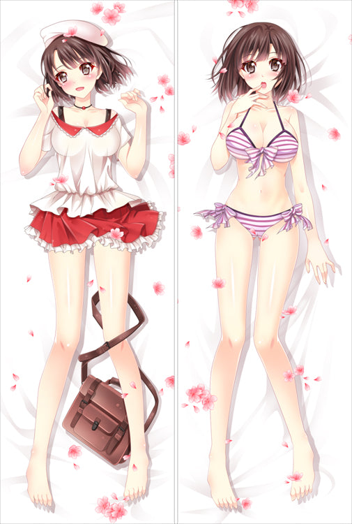 Saekano How to Raise a Boring Girlfriend Dakimakura Pillow Cover sexy pose YC0331 YC0332