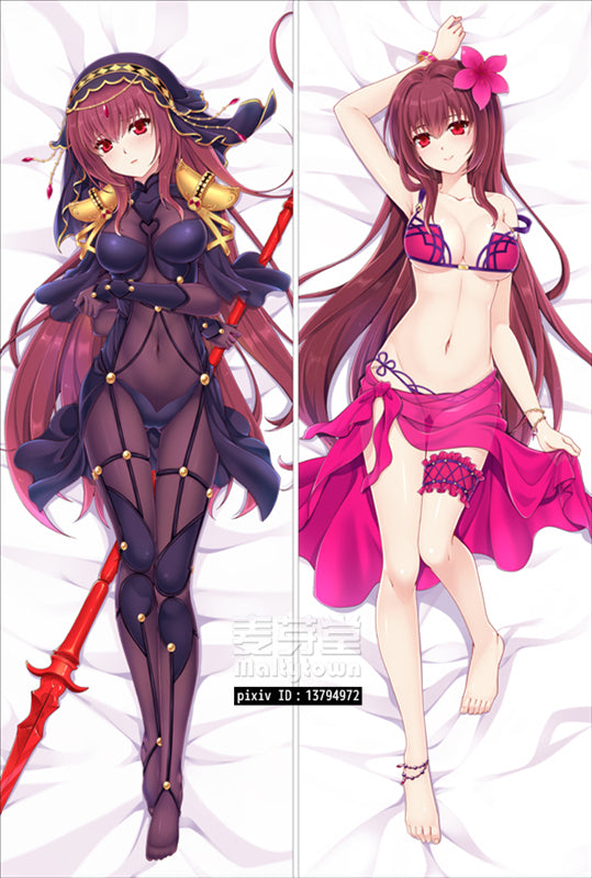 Fate Grand Order Dakimakura Pillow Cover Scáthach Swmisuit YC0640 YC0641