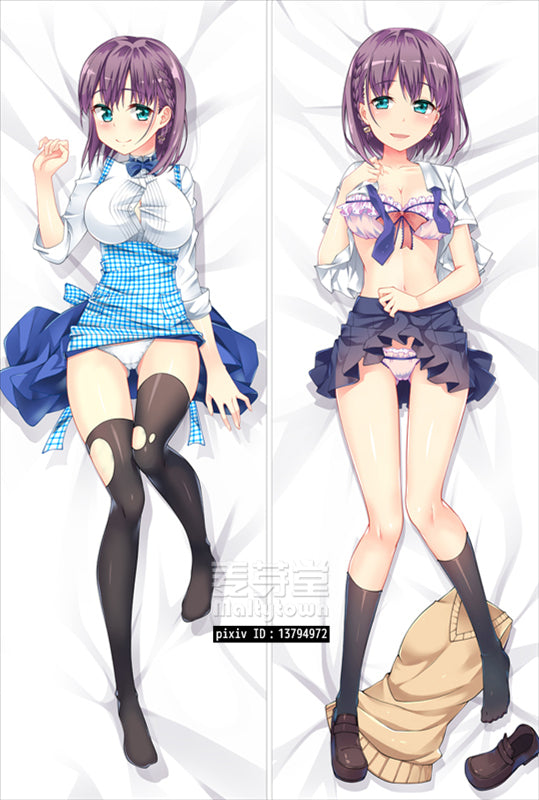 Tawawa on Monday Dakimakura Pillow Cover  Black stockings Cute Girl YC0630 YC0631