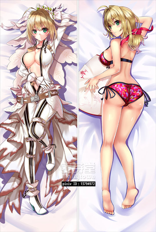 Fate Grand Order  Dakimakura Pillow Cover Nero Claudius Drusus YC0649 YC0650