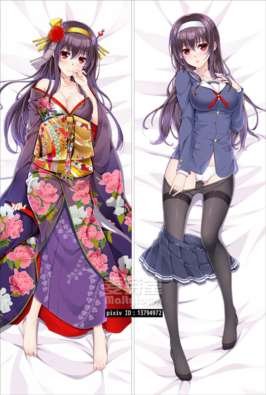 Saekano How to Raise a Boring Girlfriend Dakimakura Pillow Cover Kasumigaoka Utaha YC0653 YC0654