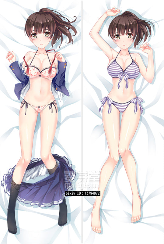 Saekano How to Raise a Boring Girlfriend Dakimakura Pillow Cover Megumi Kobashi huge breasts YC0655 YC0656