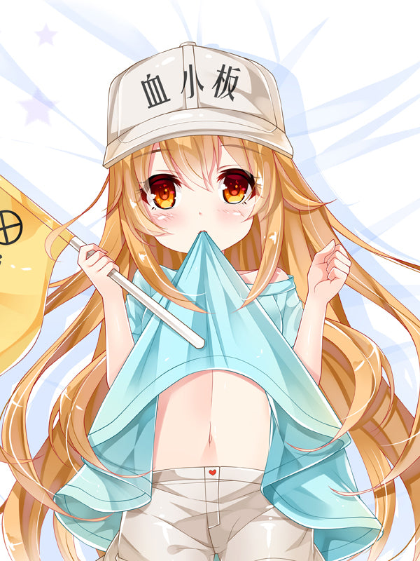 Cells At Work Dakimakura Pillow Cover Platelet-chan Micromastia YC0790 YC0791