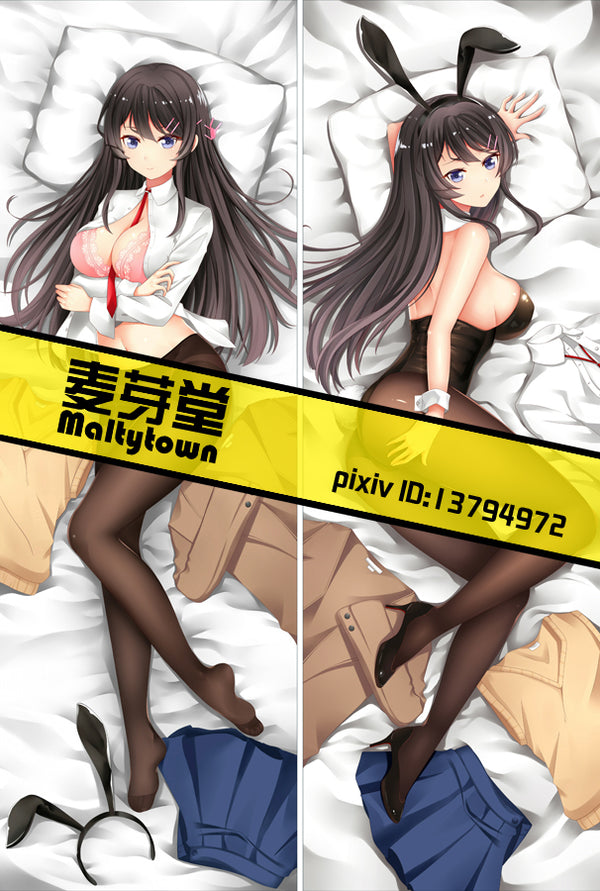 Rascal Does Not Dream of a Dreaming Girl Dakimakura Pillow Cover Sakurajima Mai YC0822 YC0823