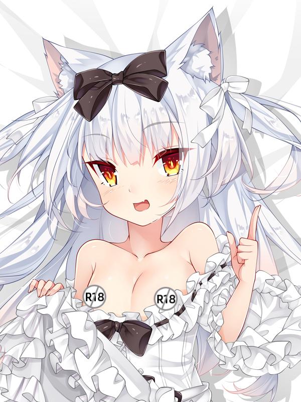 Dakimakura Pillow Cover yukikaze Azur Lane cat ears YC0834 YC0835