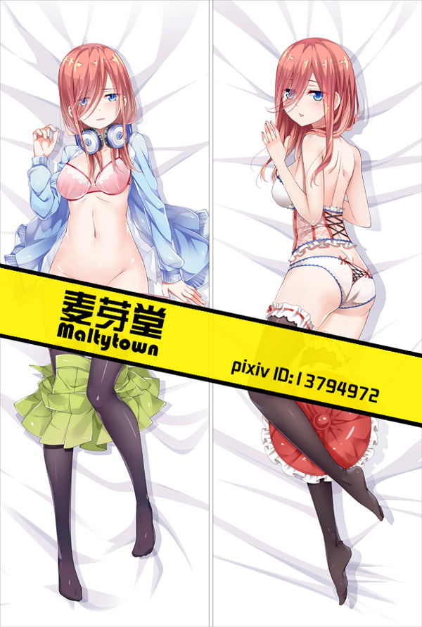 The Quintessential Quintuplets Dakimakura Pillow Cover Miku Nakano YC0852 YC0853