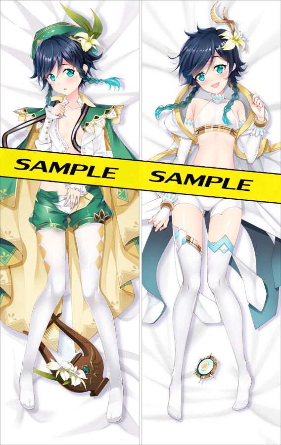 Genshin Impact Dakimakura Pillow cover Wendy Barbatos Cute Girl YC0947 YC0948