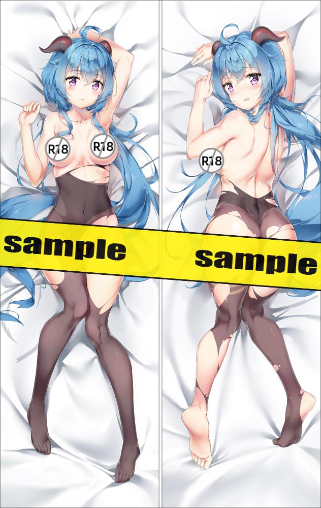 Genshin Impact Dakimakura Pillow cover Ganyu sexy pose YC0959 YC0960