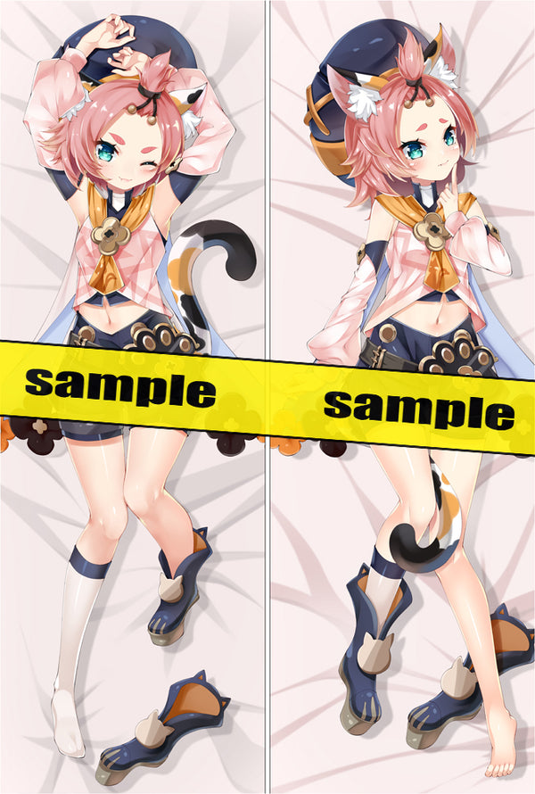 Cat ears Genshin Impact Diona Loli Dakimakura Pillow Cover YC0961 YC0962