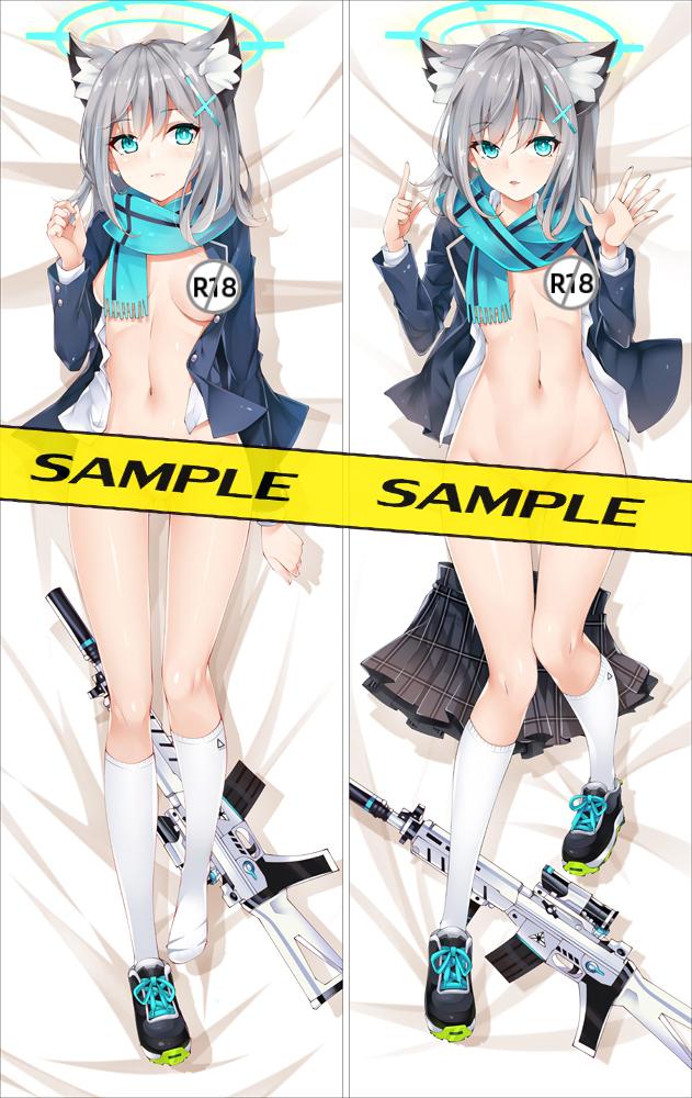 Blue Archive Dakimakura Pillow cover Sunaookami Shiroko sexy pose YC0969 YC0970