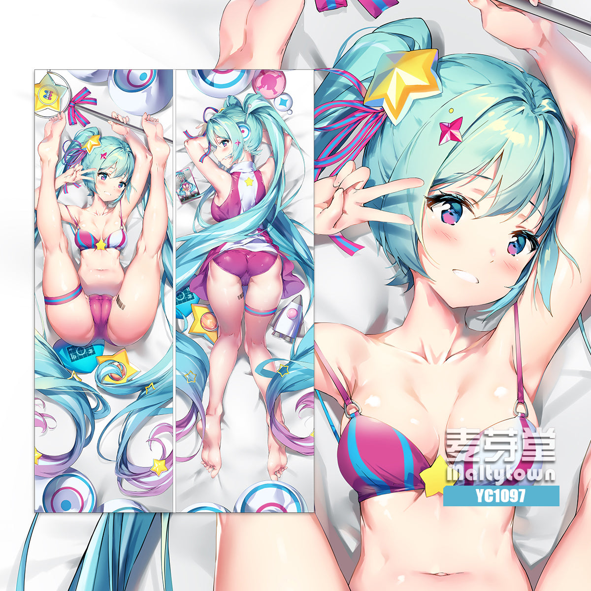 Magical Mirai miku girlfriend Dakimakura Pillow Cover YC1097 YC1098