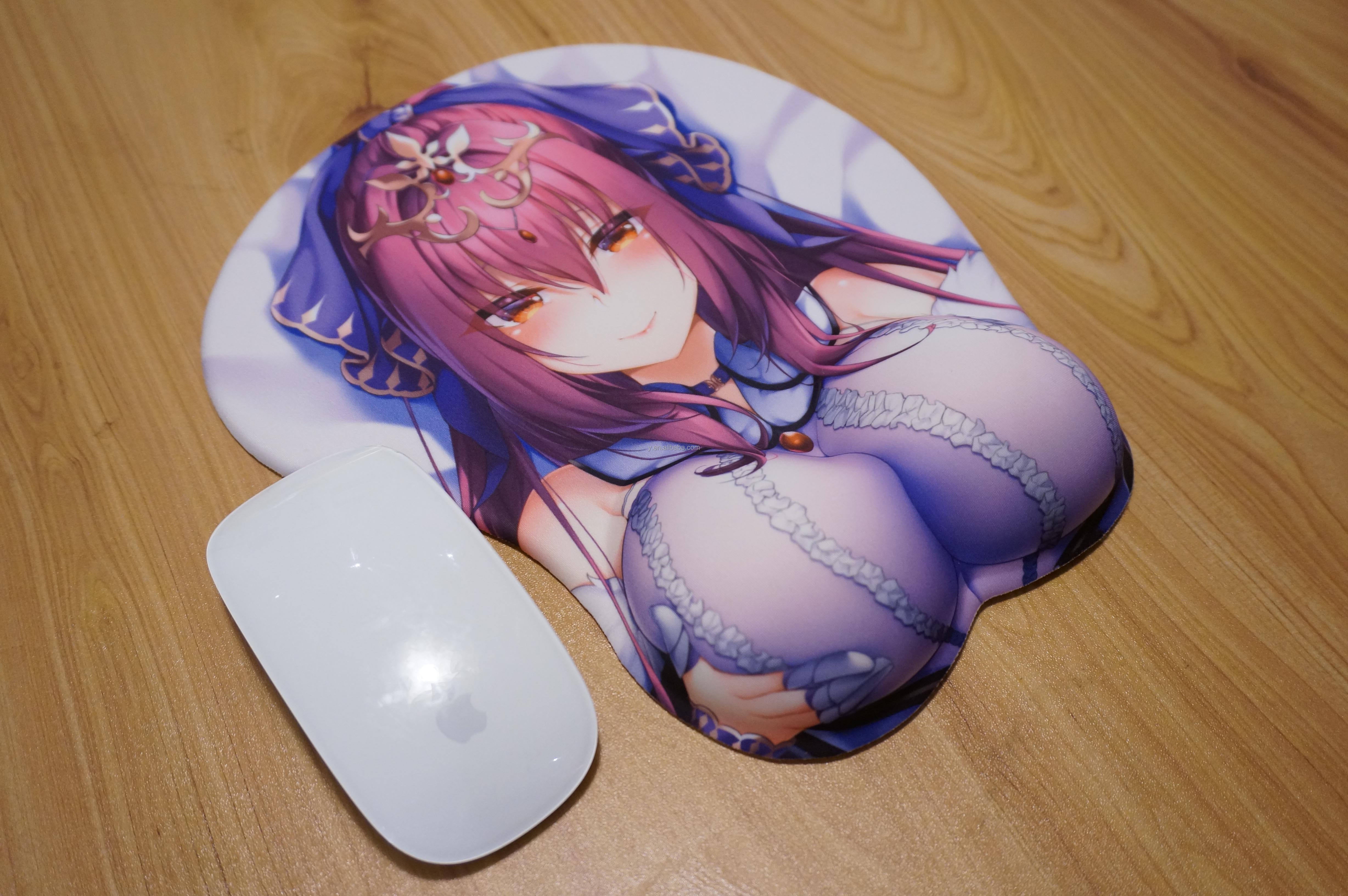 Sexy girl Anime character Soft Customized design Big Breast 3D mousepad