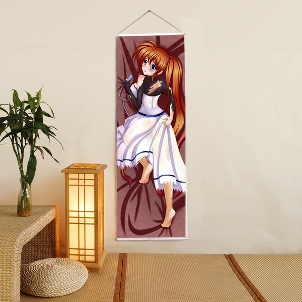 Magical Girl Lyrical Nanoha Sexy Pose Bunker Clothing Anime Digital Printing Wall Scroll