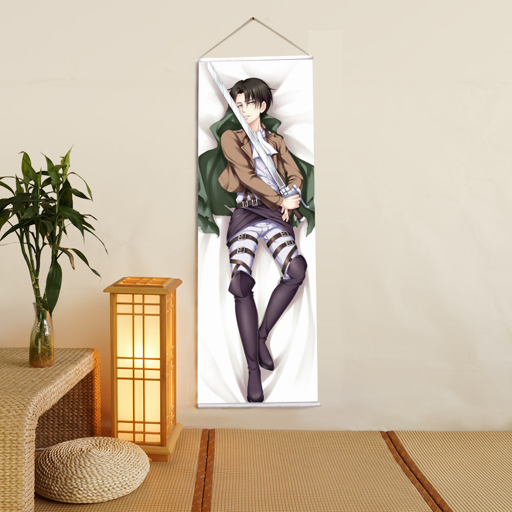 Levi Ackerman Attack on Titan Anime Digital Printing Wall Scroll