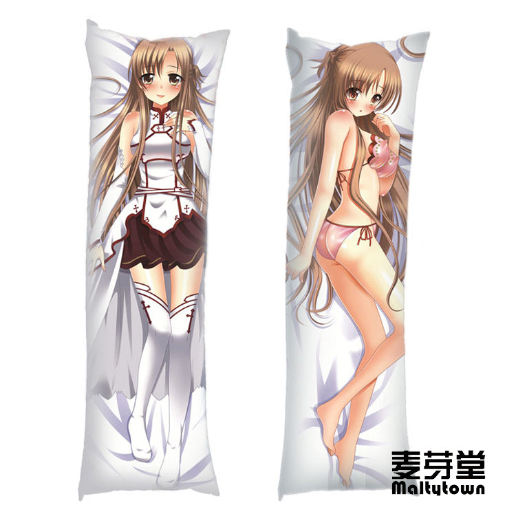 Yuuki Asuna Sword Art Online Dakimakura Pillow Cover Sexy Pose Cute Girl YC019 YC020