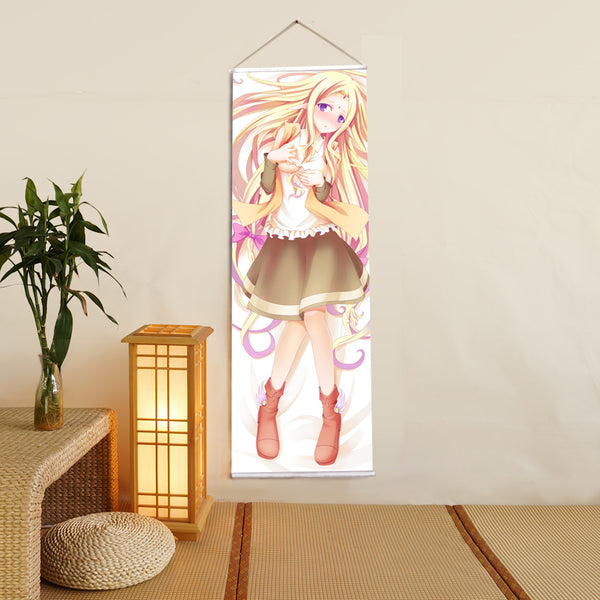 Fīru Niruvaren No Game No Life Anime Digital Printing Wall Scroll