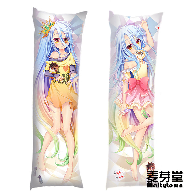 NO GAME NO LIFE white Dakimakura Body Pillow Cover Cute Girl YC0240 YC0241