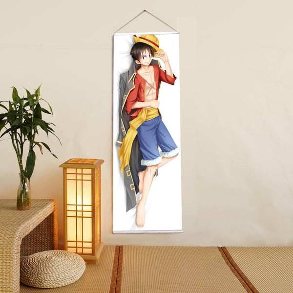 Luffy Sanji Zoro One Piece Anime Digital Printing Wall Scroll