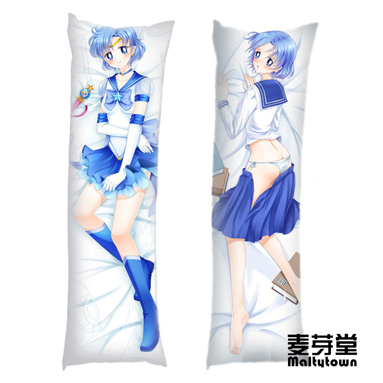 Pretty Soldier Sailor Moon Dakimakura Body Pillow Cover Cute Girl mizuno ami YC0270 YC0271