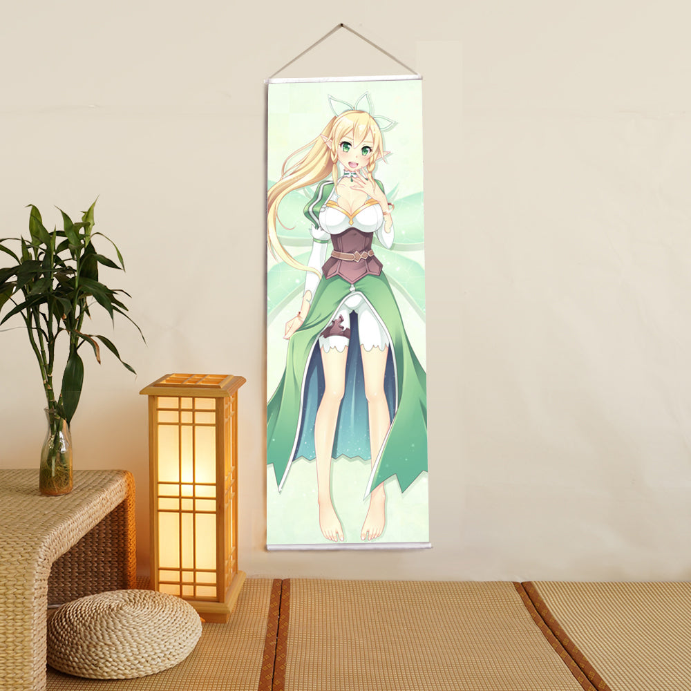 Leafa Sword Art Online Anime Digital Printing Wall Scroll