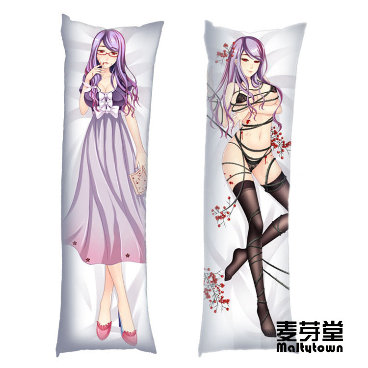 Tokyo Ghoul Rize Kamishiro Dakimakura Body Pillow Cover Naked Girl YC0295 YC0296