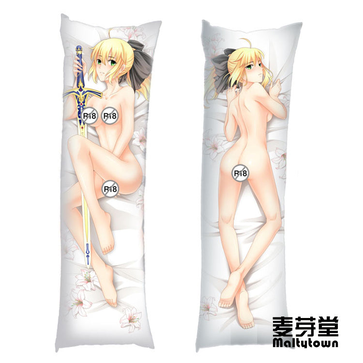 Fate/Grand Order Dakimakura Body Pillow Cover Naked Girl Saber YC0306 YC0307