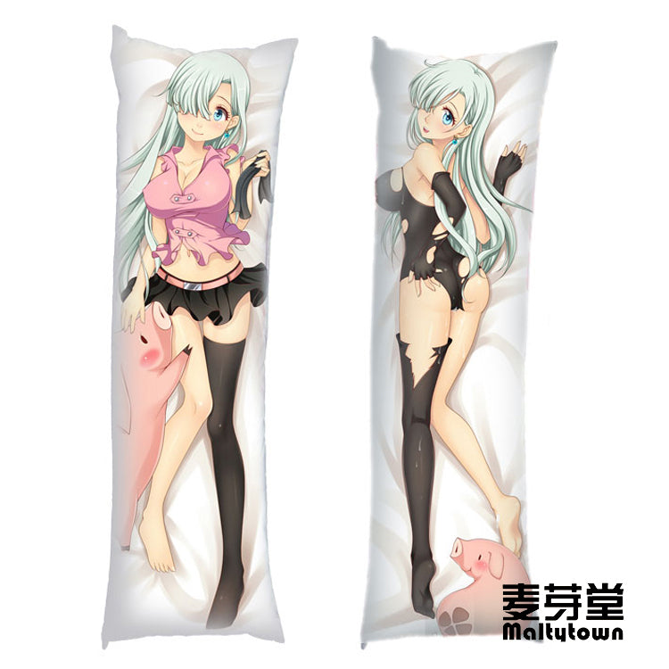 Elizabeth Liones seven deadly sins Dakimakura Body Pillow Cover Naked Girl YC0316 YC0317