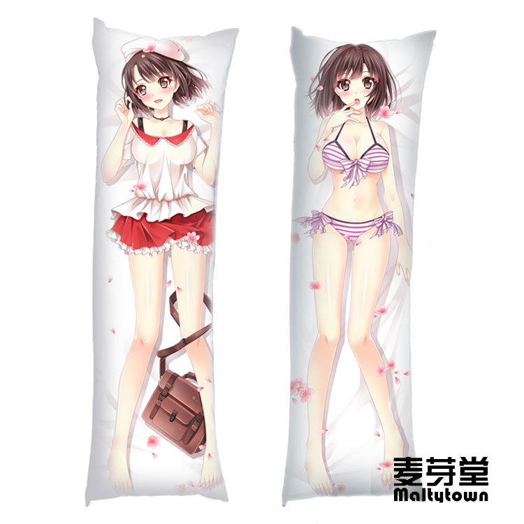 Saekano How to Raise a Boring Girlfriend Dakimakura Pillow Cover sexy pose YC0331 YC0332