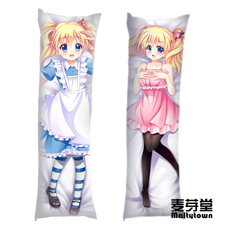 Kin'iro Mozaiku Alice Cartelet camel toe Dakimakura Pillow Cover YC0414 YC0415