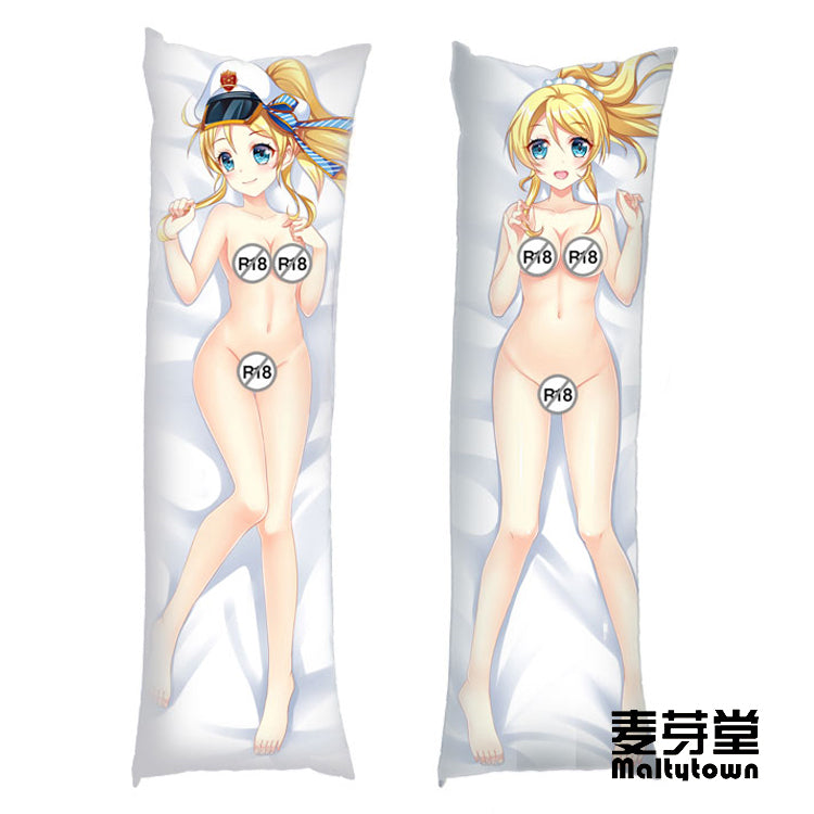 Love Live AYASE ELI Dakimakura Pillow Cover sexy pose YC0480 YC0481