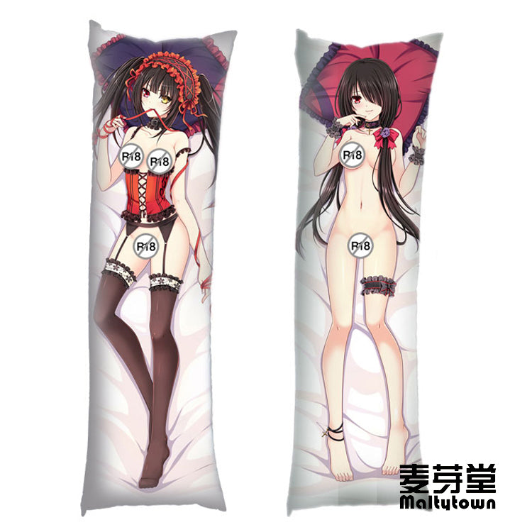 Date A Live Dakimakura Pillow Cover sexy pose barefeet Tokisaki Kurumi YC0484 YC0485