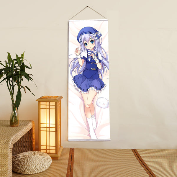 Is the order a rabbit Kafuu Chino Anime Digital Printing Wall Scroll