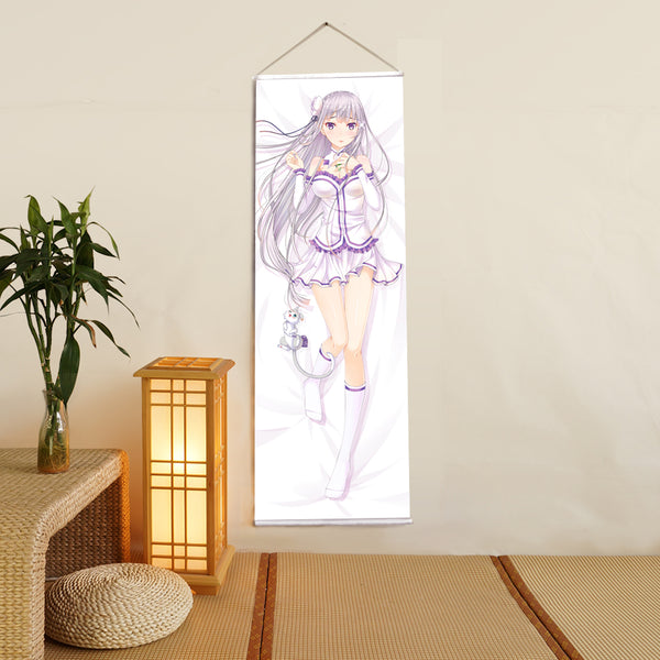 Emilia Life in a Different World from Zero Anime Digital Printing Wall Scroll